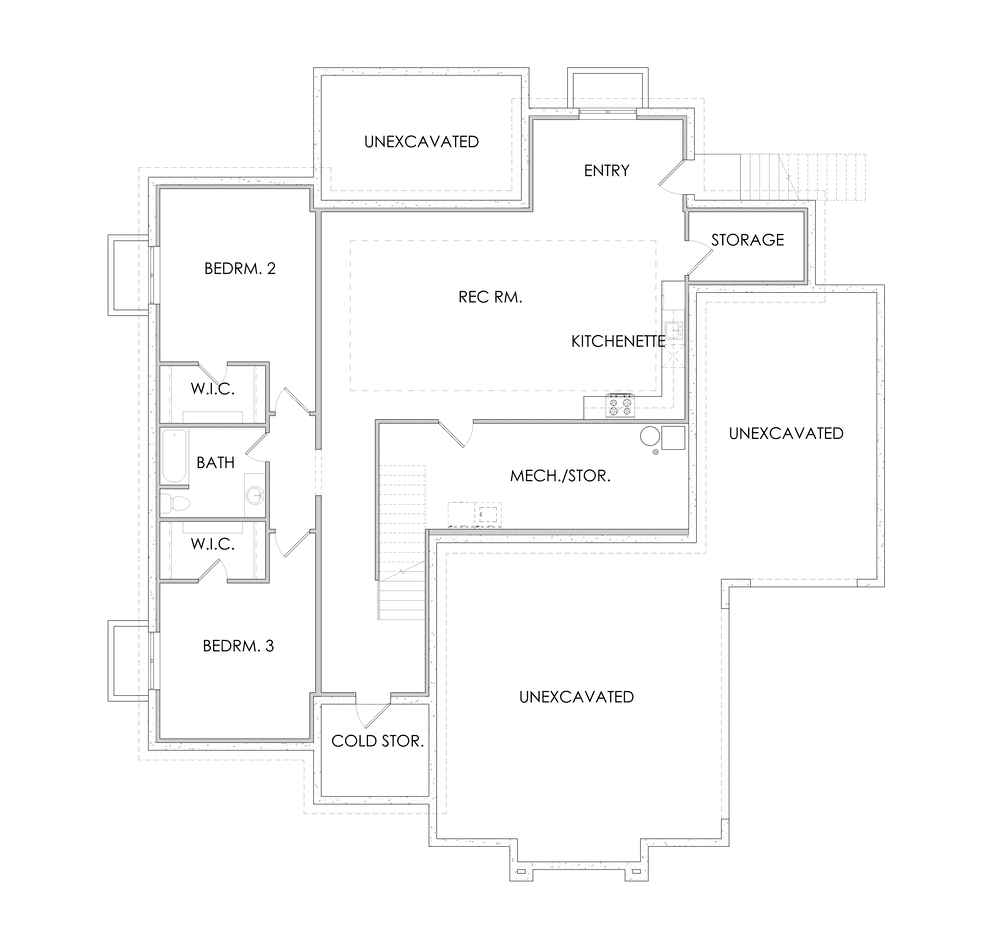 Atlanta basement floorplan with unfinished potential by 10x builders in utah county