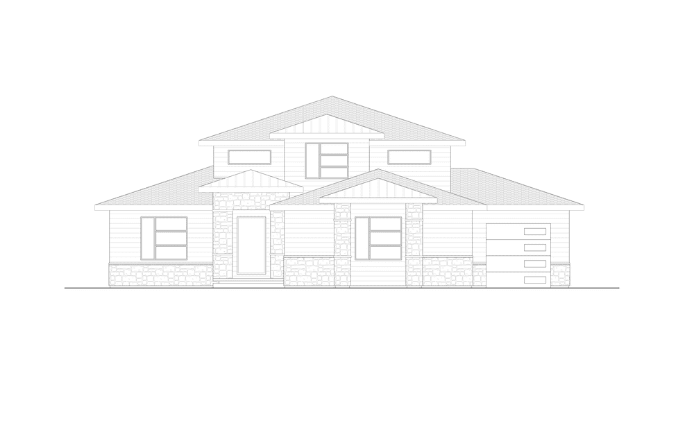 Atlanta floorplan front sketch by 10x builders in utah 