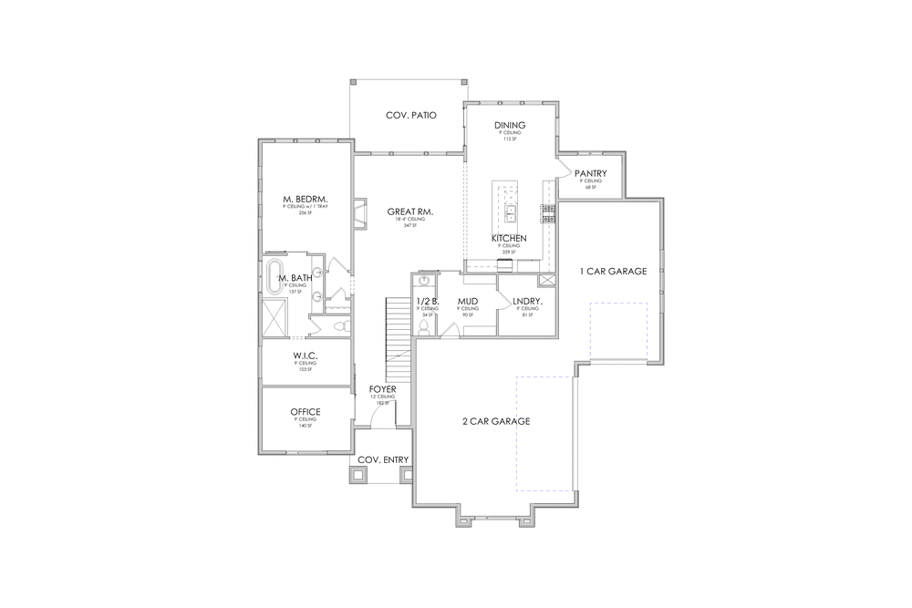 Atlanta floorplan main level blueprint by 10x builders in utah county