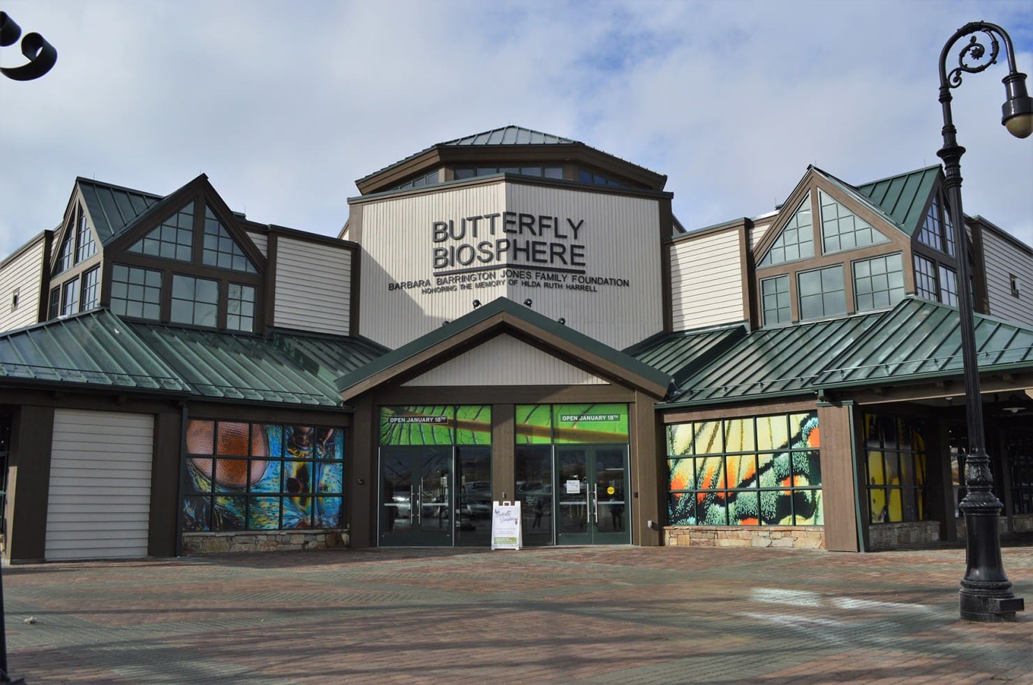 front entrance of butterfly biosphere at thanksgiving point utah - photo by lehi press