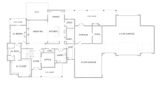 Oxford Custom Home Floor Plan Main by 10X Builders in Utah County, Utah