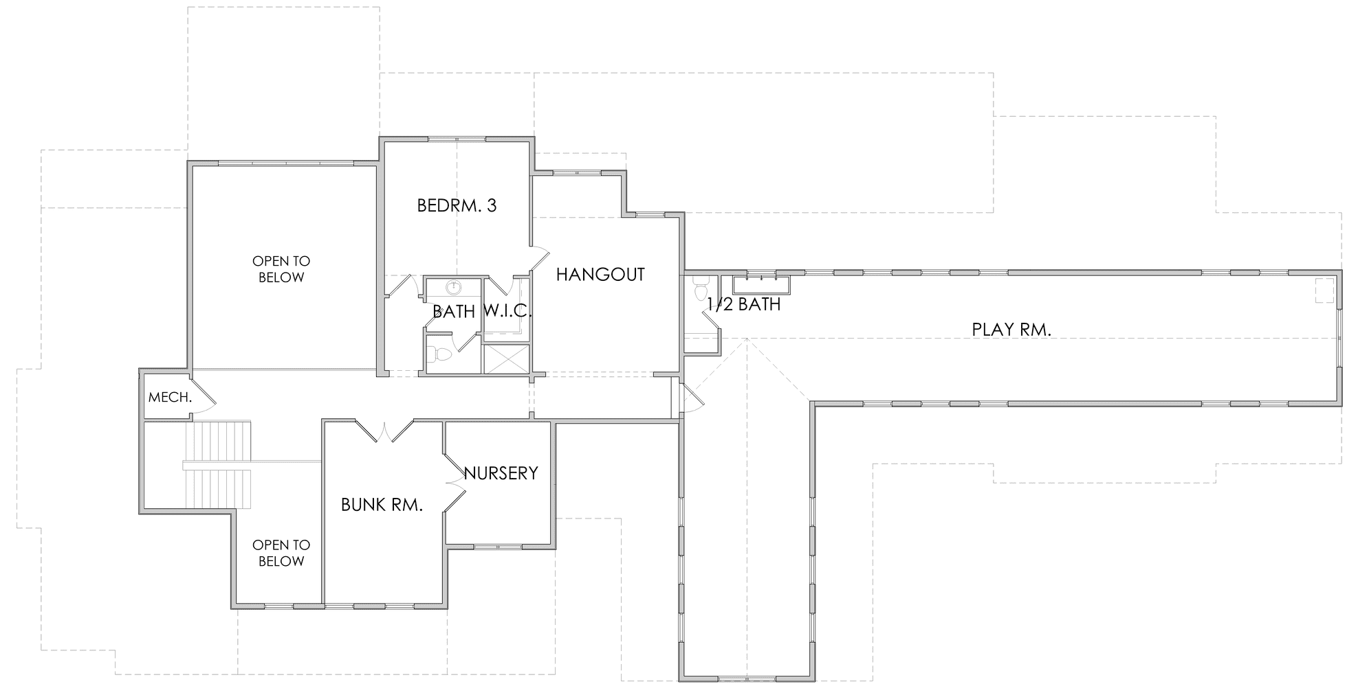 Oxford Custom Home Floor Plan Upper Floor by 10X Builders in Utah County, Utah