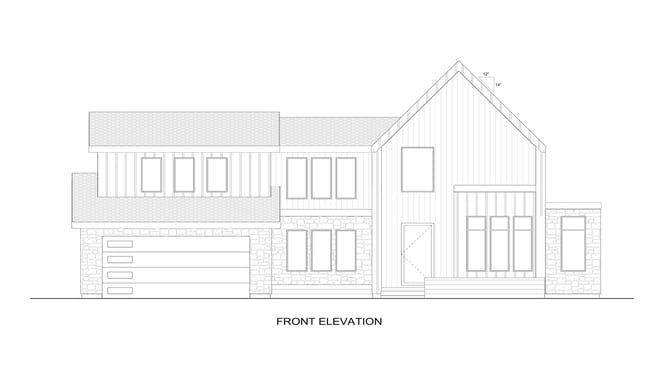 Svendborg front view. Utah custom home floor plan by 10X Builders
