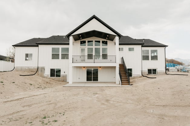 Utah County Custom Home Deck Exterior